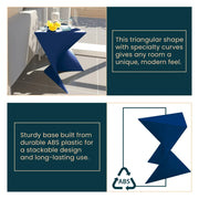 Randolph Triangular Accent Side Table in ABS/PC Plastic - Elax Furniture