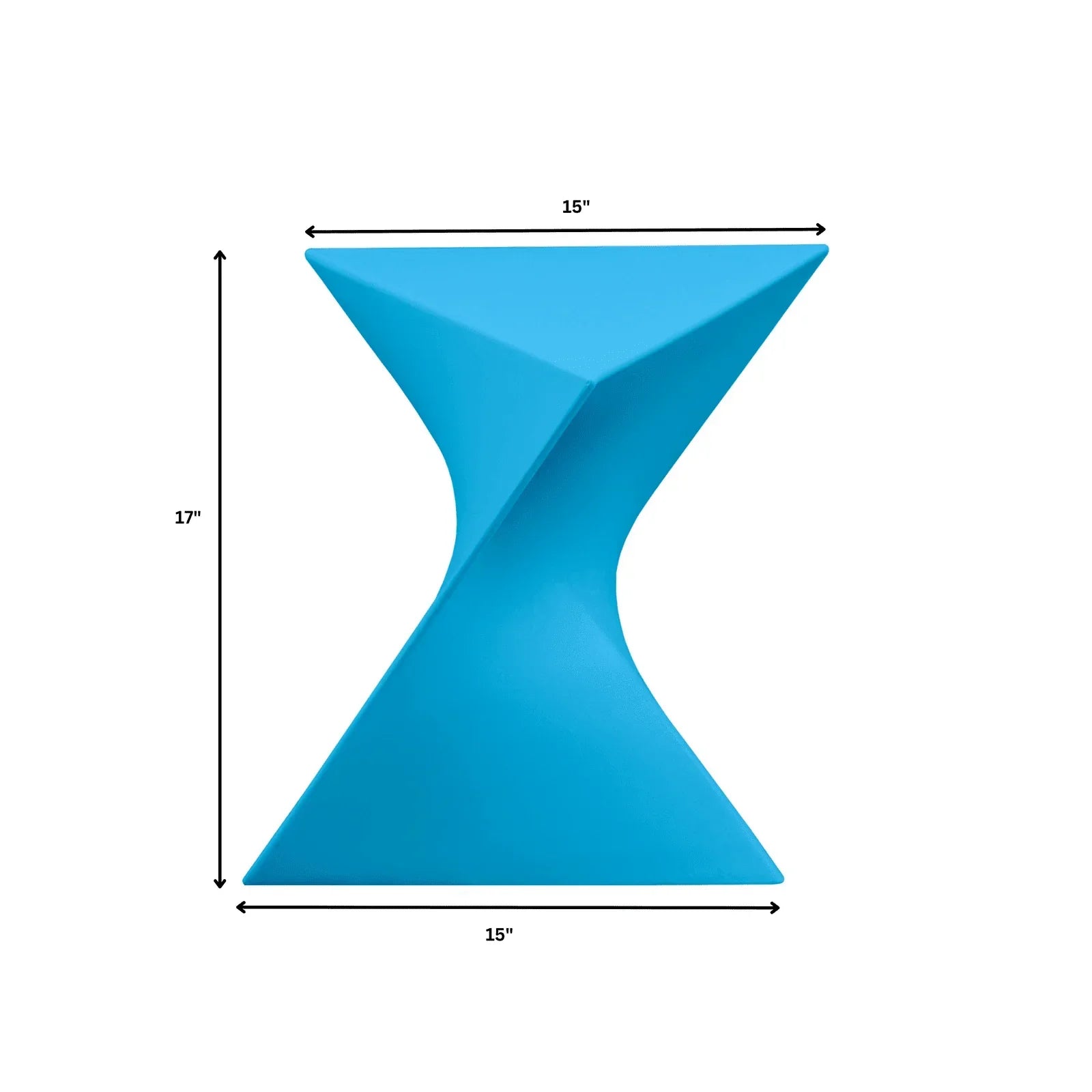 Randolph Triangular Accent Side Table in ABS/PC Plastic - Elax Furniture