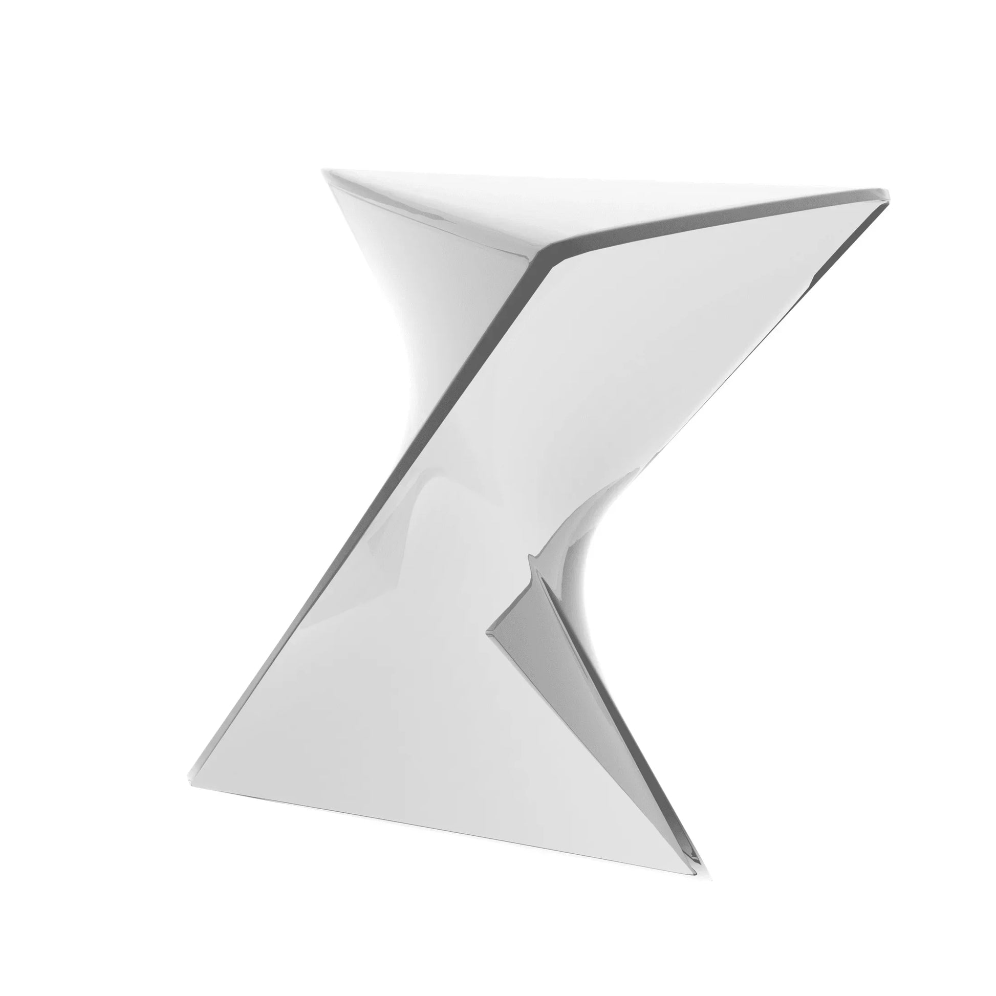 Randolph Triangular Accent Side Table in ABS/PC Plastic - Elax Furniture