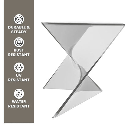 Randolph Triangular Accent Side Table in ABS/PC Plastic - Elax Furniture