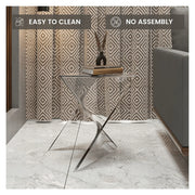 Randolph Triangular Accent Side Table in ABS/PC Plastic - Elax Furniture