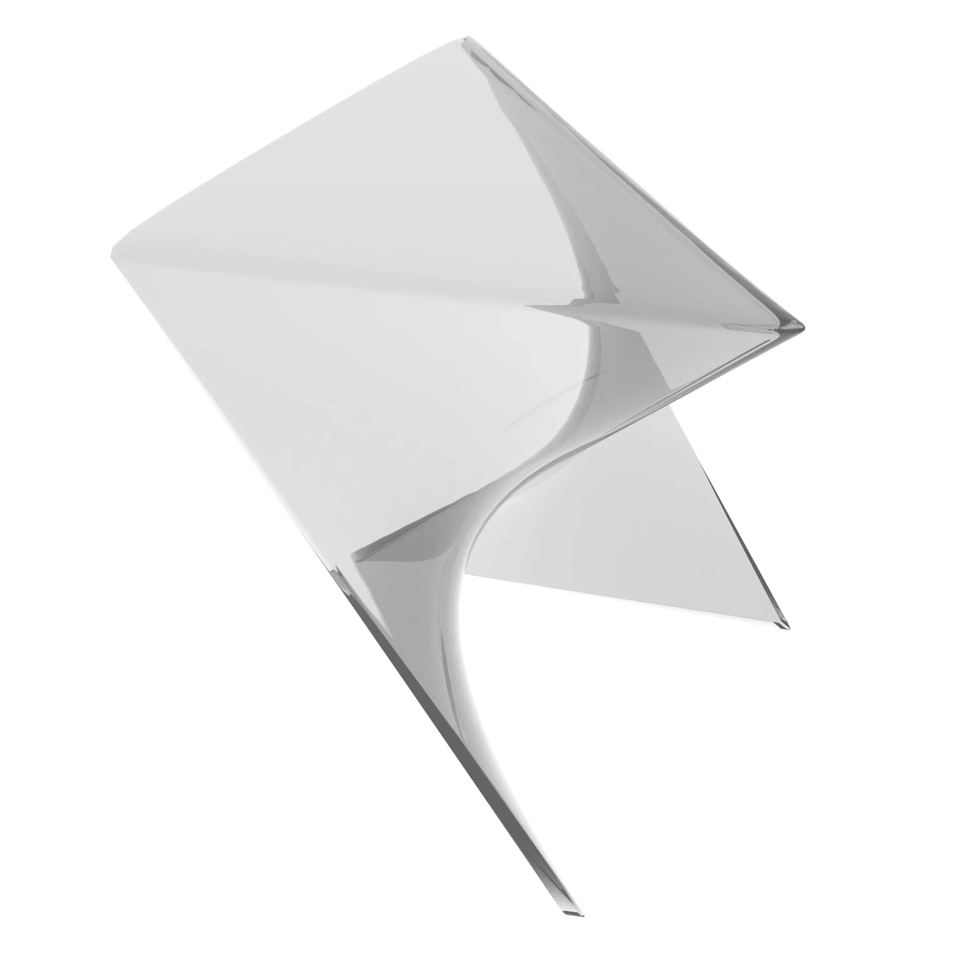 Randolph Triangular Accent Side Table in ABS/PC Plastic - Elax Furniture