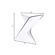 Randolph Triangular Accent Side Table in ABS/PC Plastic - Elax Furniture