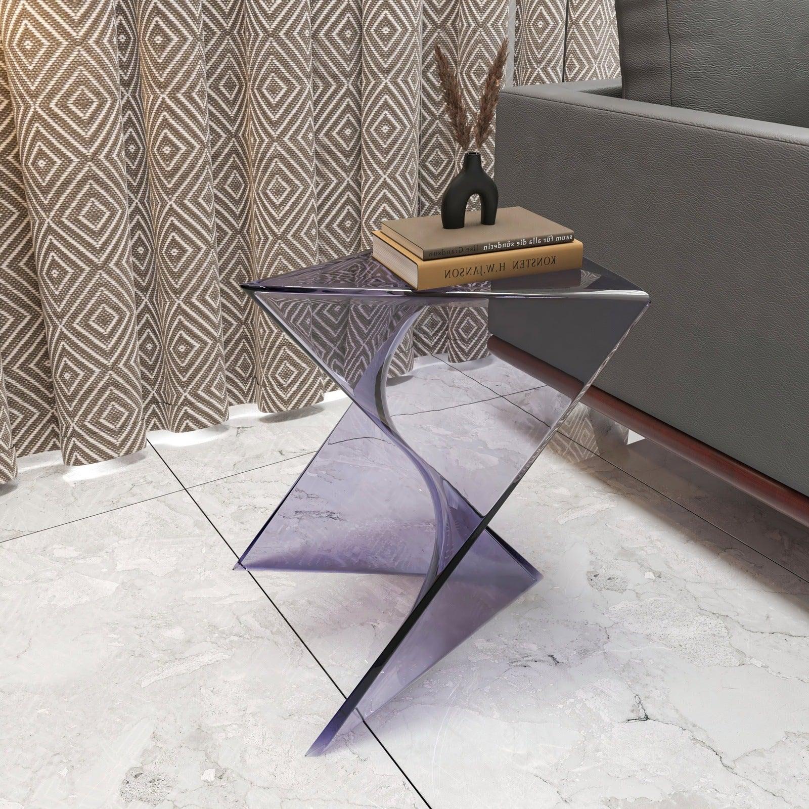 Randolph Triangular Accent Side Table in ABS/PC Plastic - Elax Furniture