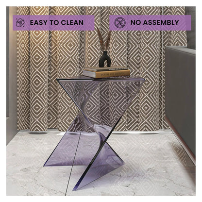 Randolph Triangular Accent Side Table in ABS/PC Plastic - Elax Furniture