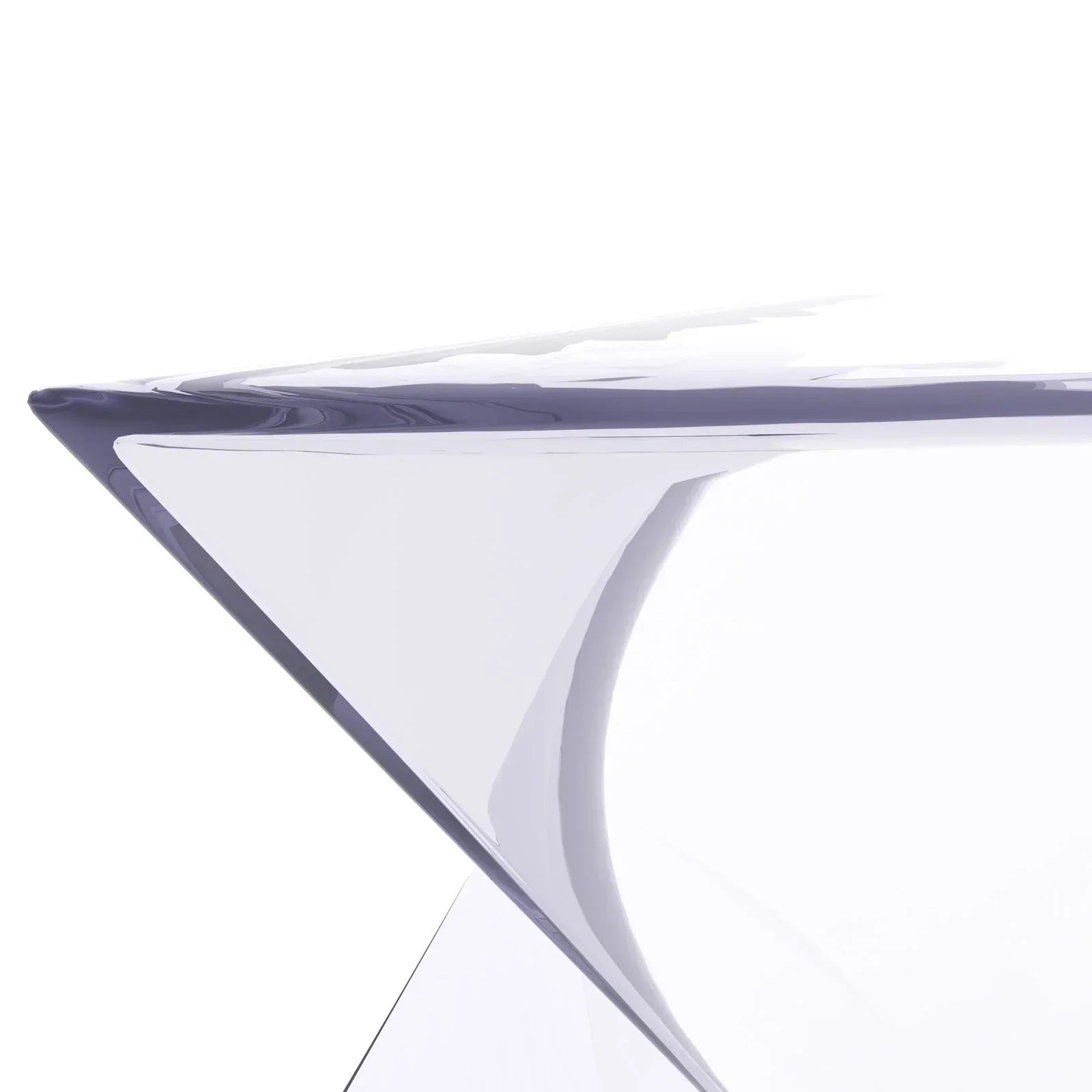 Randolph Triangular Accent Side Table in ABS/PC Plastic - Elax Furniture