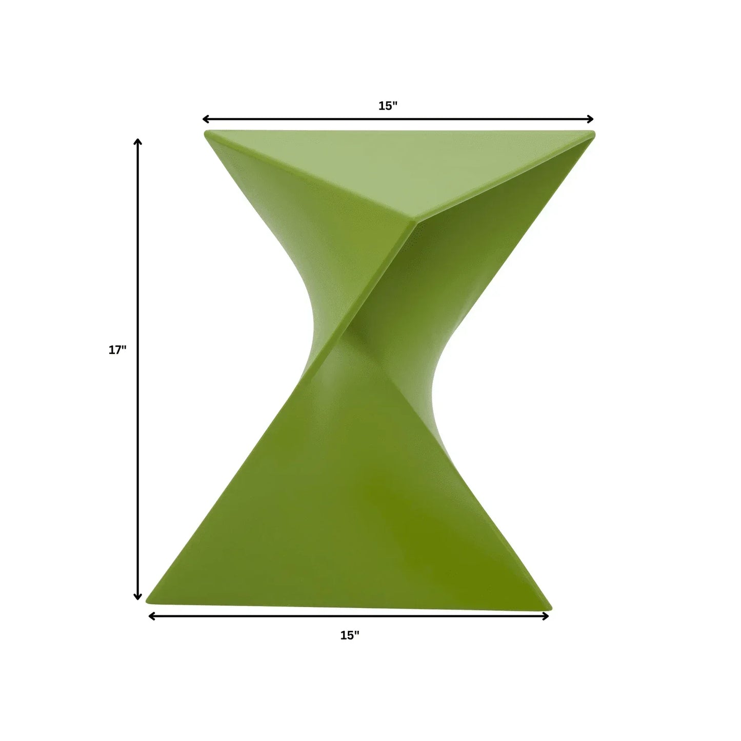 Randolph Triangular Accent Side Table in ABS/PC Plastic - Elax Furniture