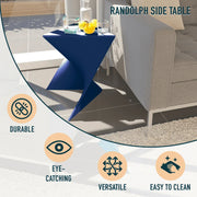 Randolph Triangular Accent Side Table in ABS/PC Plastic - Elax Furniture