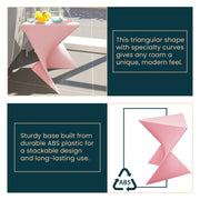 Randolph Triangular Accent Side Table in ABS/PC Plastic - Elax Furniture