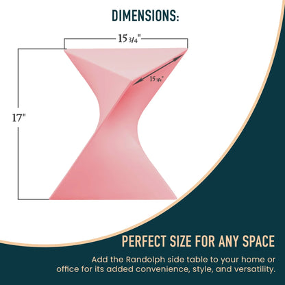 Randolph Triangular Accent Side Table in ABS/PC Plastic - Elax Furniture