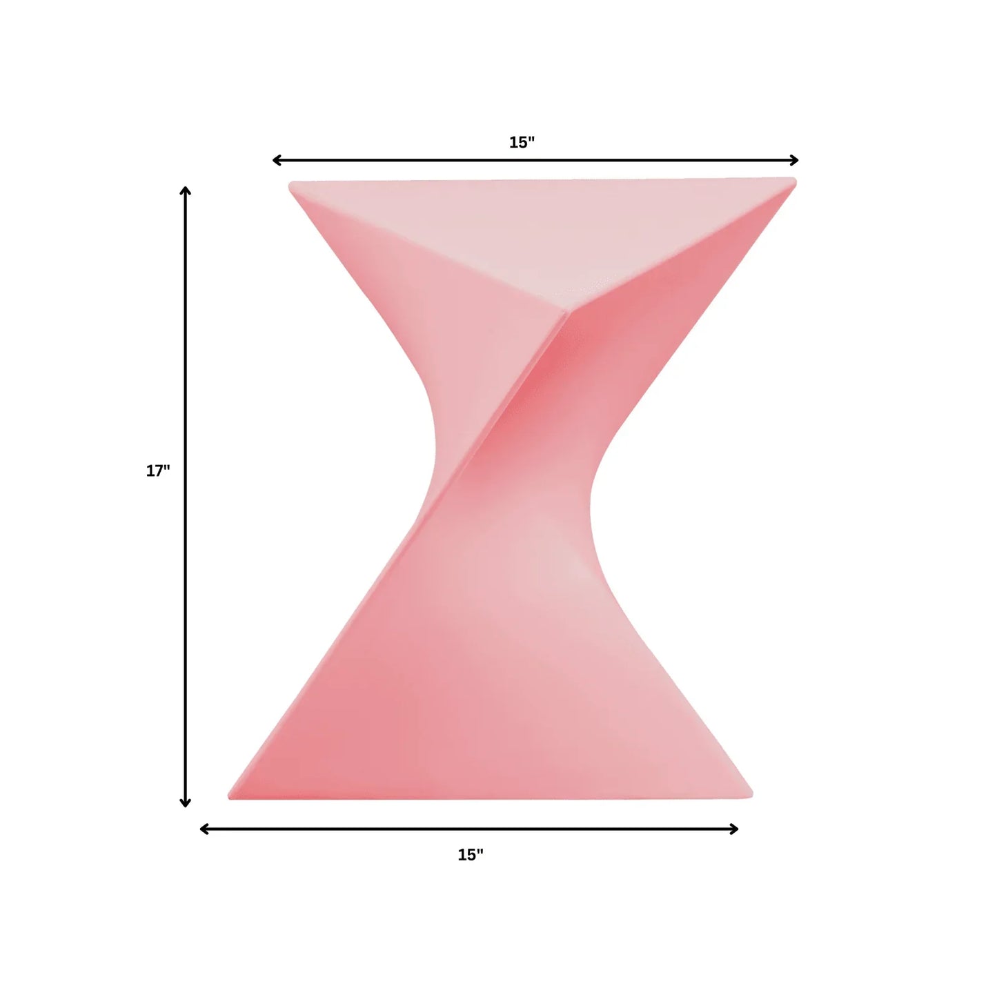 Randolph Triangular Accent Side Table in ABS/PC Plastic - Elax Furniture