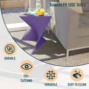 Randolph Triangular Accent Side Table in ABS/PC Plastic - Elax Furniture