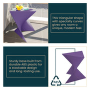 Randolph Triangular Accent Side Table in ABS/PC Plastic - Elax Furniture