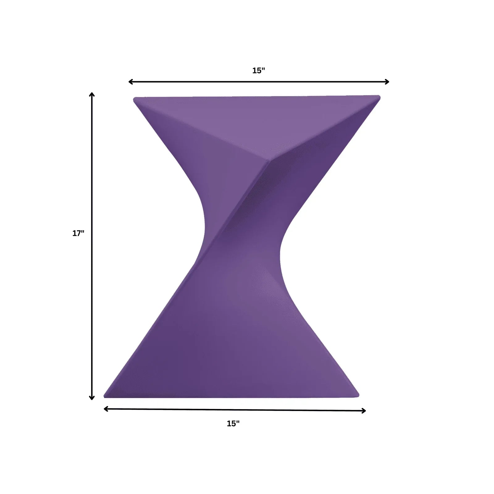 Randolph Triangular Accent Side Table in ABS/PC Plastic - Elax Furniture