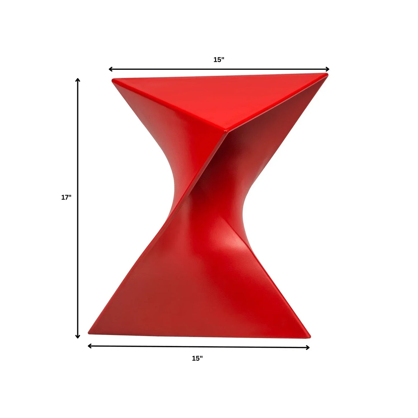 Randolph Triangular Accent Side Table in ABS/PC Plastic - Elax Furniture