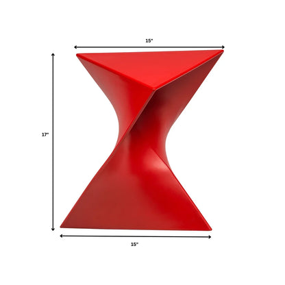 Randolph Triangular Accent Side Table in ABS/PC Plastic - Elax Furniture