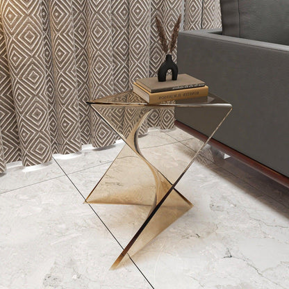 Randolph Triangular Accent Side Table in ABS/PC Plastic - Elax Furniture