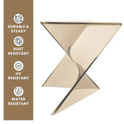 Randolph Triangular Accent Side Table in ABS/PC Plastic - Elax Furniture