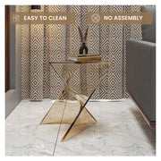 Randolph Triangular Accent Side Table in ABS/PC Plastic - Elax Furniture
