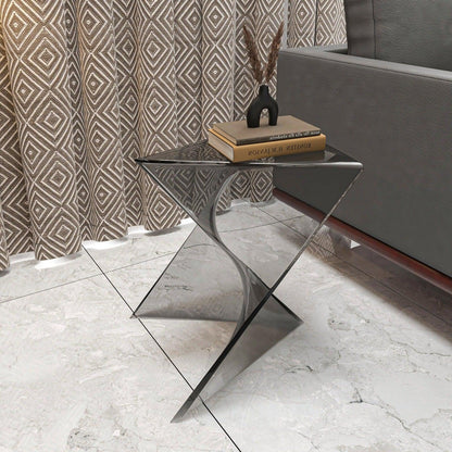 Randolph Triangular Accent Side Table in ABS/PC Plastic - Elax Furniture