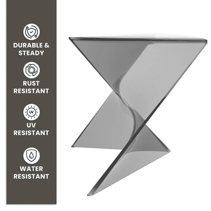 Randolph Triangular Accent Side Table in ABS/PC Plastic - Elax Furniture