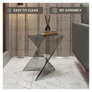 Randolph Triangular Accent Side Table in ABS/PC Plastic - Elax Furniture