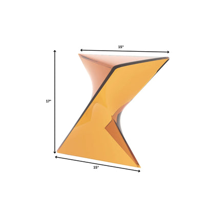 Randolph Triangular Accent Side Table in ABS/PC Plastic - Elax Furniture