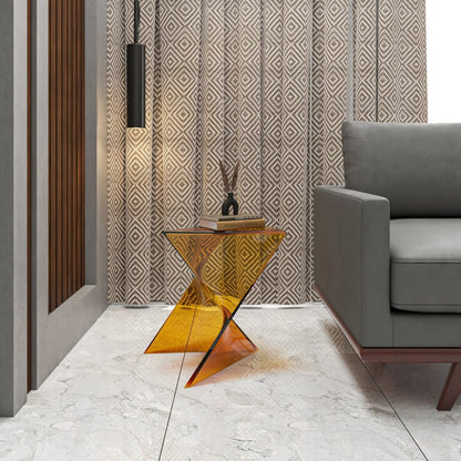 Randolph Triangular Accent Side Table in ABS/PC Plastic - Elax Furniture