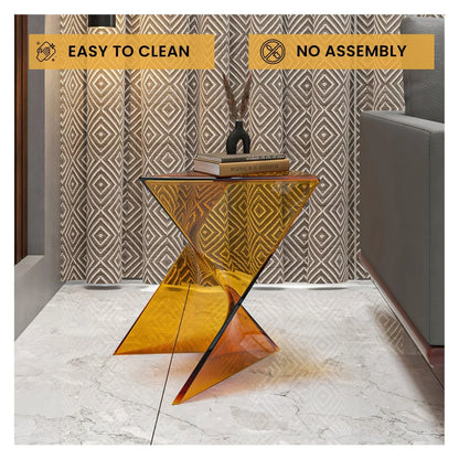 Randolph Triangular Accent Side Table in ABS/PC Plastic - Elax Furniture