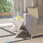 Randolph Triangular Accent Side Table in ABS/PC Plastic - Elax Furniture