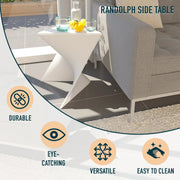 Randolph Triangular Accent Side Table in ABS/PC Plastic - Elax Furniture