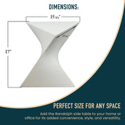 Randolph Triangular Accent Side Table in ABS/PC Plastic - Elax Furniture