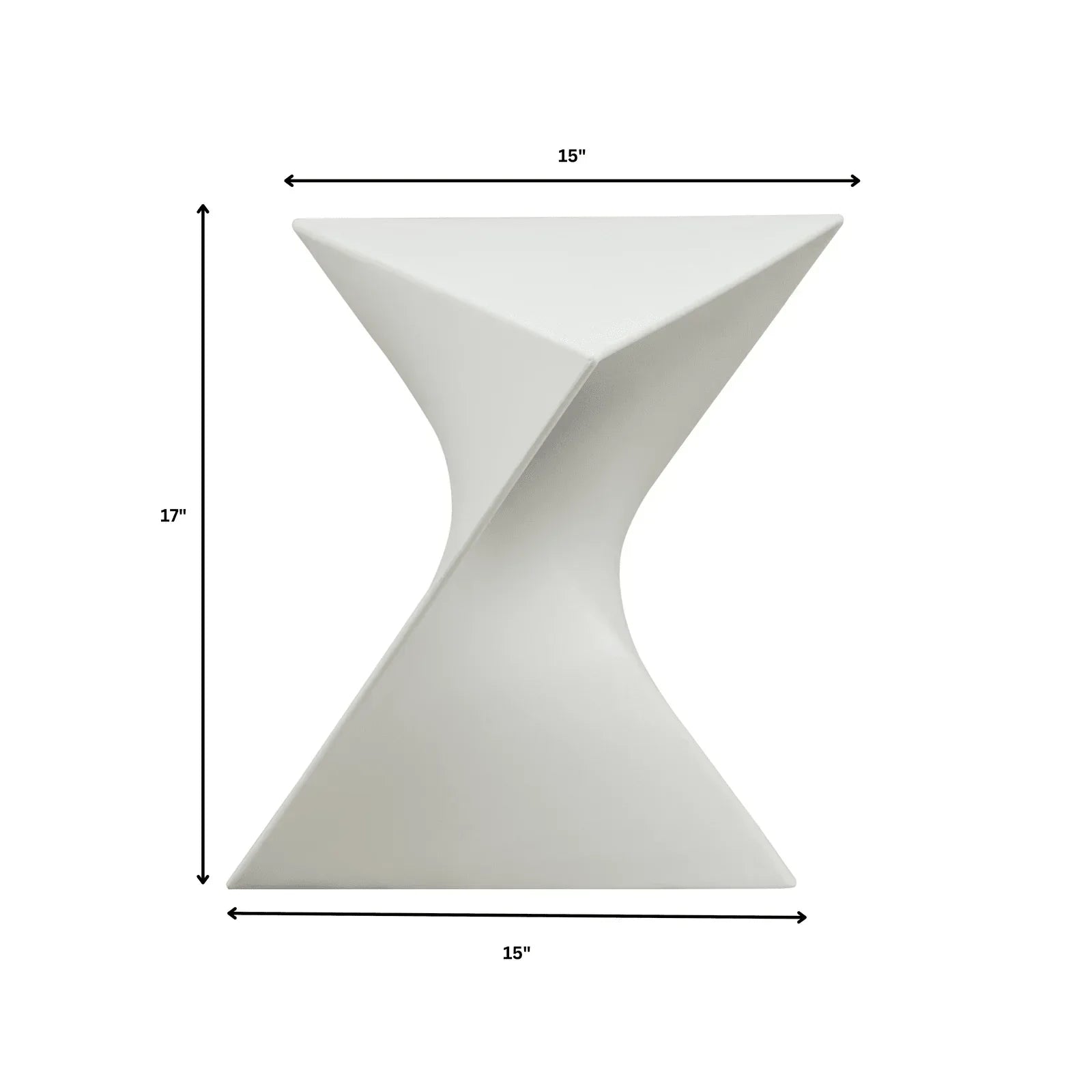 Randolph Triangular Accent Side Table in ABS/PC Plastic - Elax Furniture