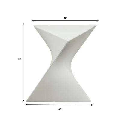 Randolph Triangular Accent Side Table in ABS/PC Plastic - Elax Furniture