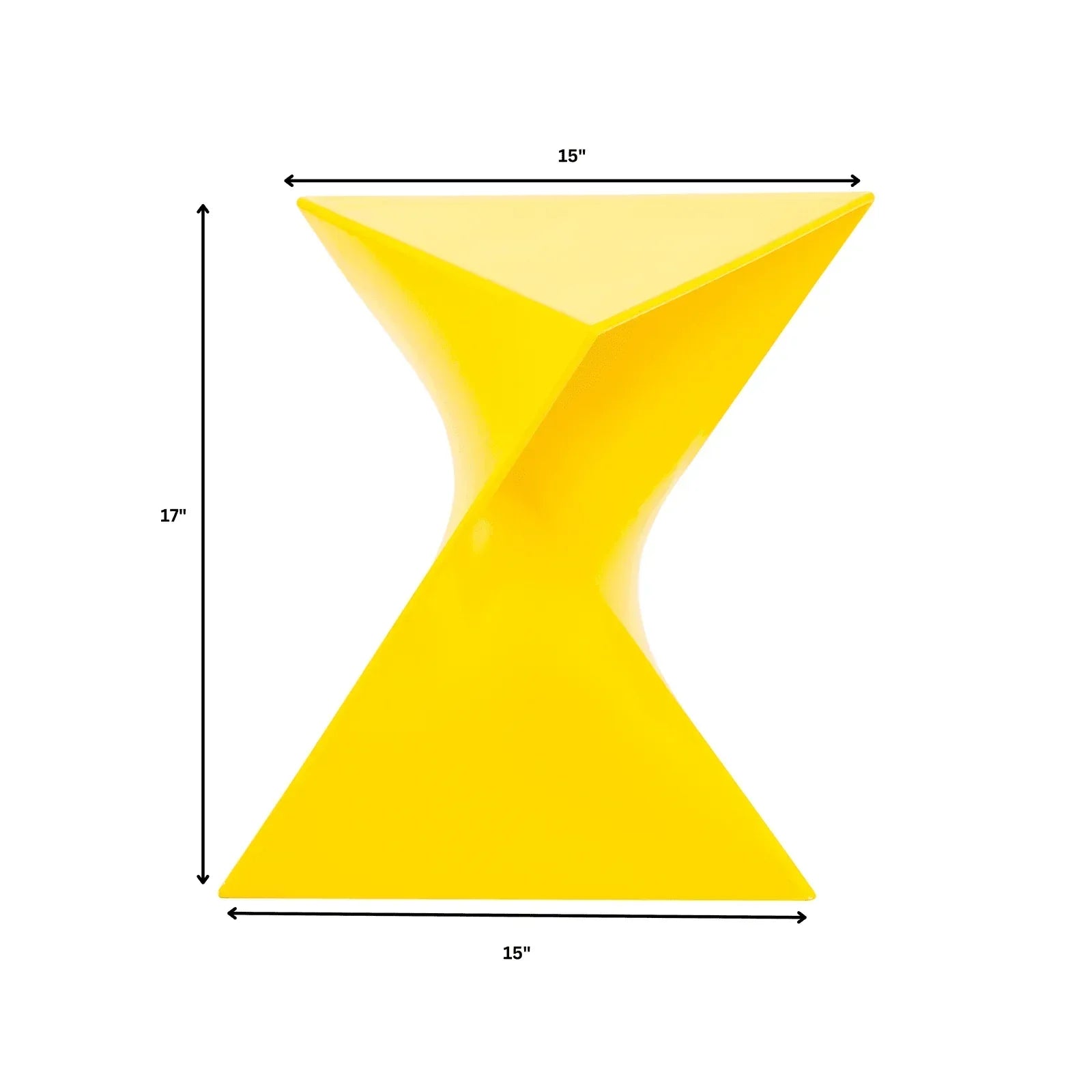 Randolph Triangular Accent Side Table in ABS/PC Plastic - Elax Furniture