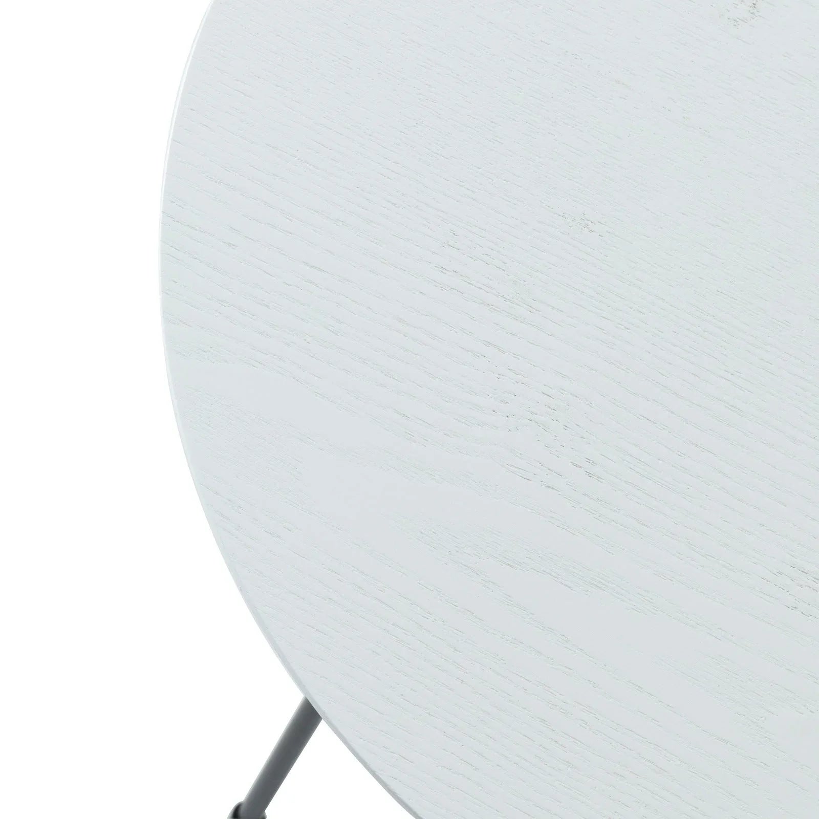 Rossmore Round Side Table with MDF Wood Tabletop in Black Steel - Elax Furniture