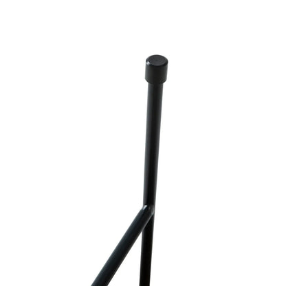 Rossmore Round Side Table with MDF Wood Tabletop in Black Steel - Elax Furniture