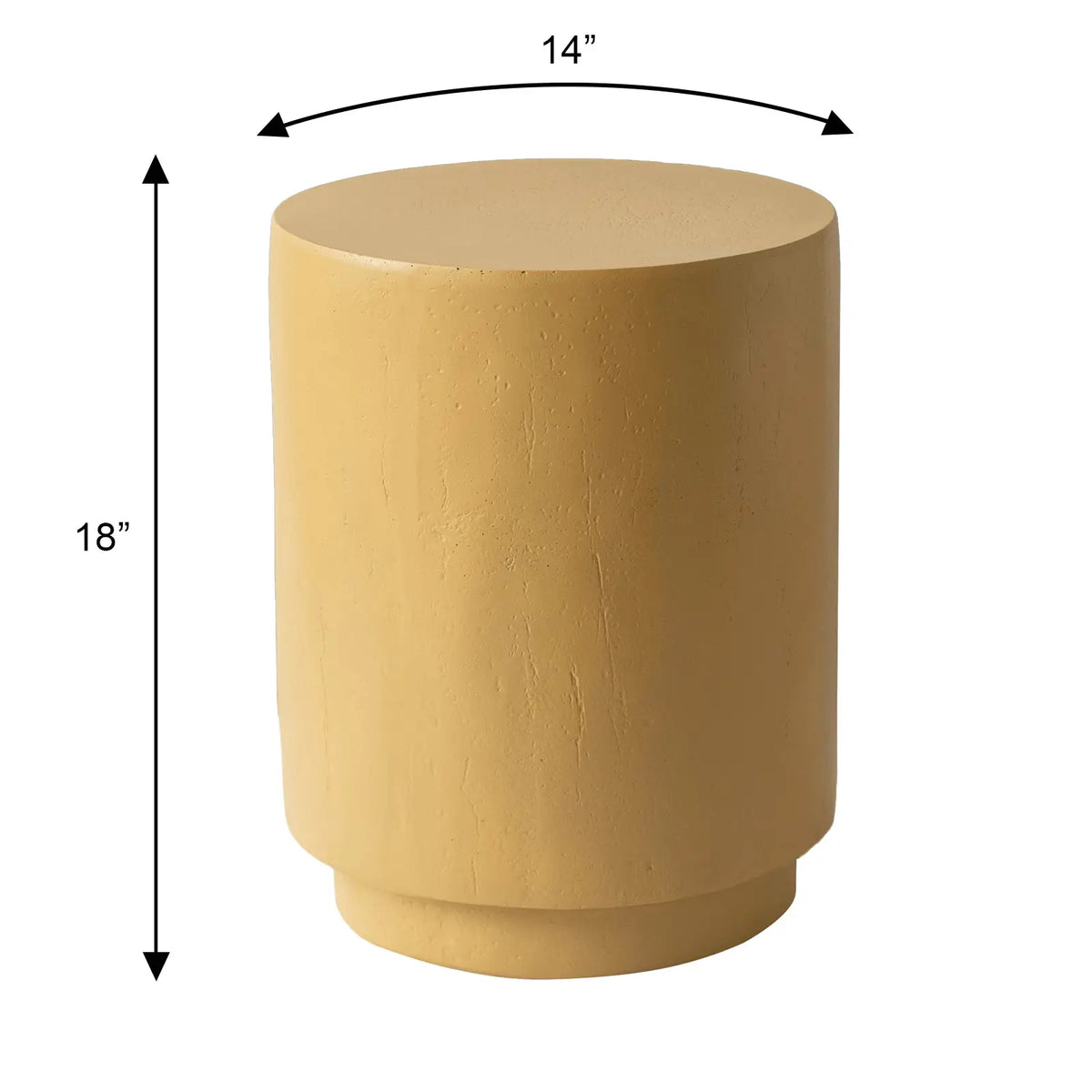 LeisureMod Ramble 14" Wide Round Side Table – Modern Fiberstone Accent End Table for Indoor or Outdoor Use, Weather-Resistant for Patio, Balcony, or Living Room