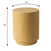 LeisureMod Ramble 14" Wide Round Side Table – Modern Fiberstone Accent End Table for Indoor or Outdoor Use, Weather-Resistant for Patio, Balcony, or Living Room