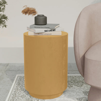 LeisureMod Ramble 14" Wide Round Side Table – Modern Fiberstone Accent End Table for Indoor or Outdoor Use, Weather-Resistant for Patio, Balcony, or Living Room