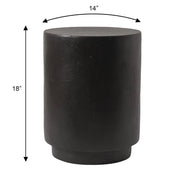 LeisureMod Ramble 14" Wide Round Side Table – Modern Fiberstone Accent End Table for Indoor or Outdoor Use, Weather-Resistant for Patio, Balcony, or Living Room