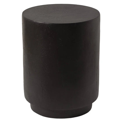 LeisureMod Ramble 14" Wide Round Side Table – Modern Fiberstone Accent End Table for Indoor or Outdoor Use, Weather-Resistant for Patio, Balcony, or Living Room