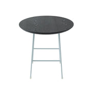 Rossmore Round Side Table with MDF Wood Tabletop in White Steel - Elax Furniture