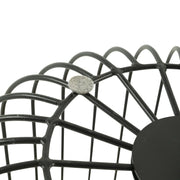Runswick Round End Table Wood Tabletop With Steel Drum Base for Storage - Elax Furniture