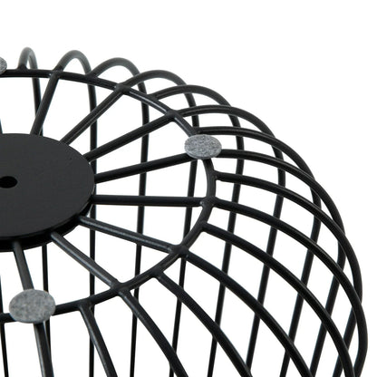 Runswick Round End Table Wood Tabletop With Steel Drum Base for Storage - Elax Furniture