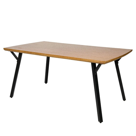 Ravenna 63" Rectangular Dining Table With MDF Tabletop and Metal Y-Shaped Joint Legs - Elax Furniture