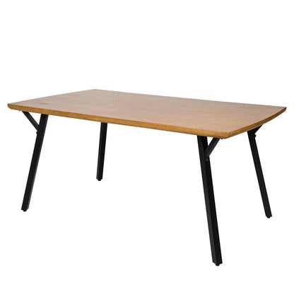 Ravenna 63" Rectangular Dining Table With MDF Tabletop and Metal Y-Shaped Joint Legs - Elax Furniture