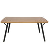 Ravenna 63" Rectangular Dining Table With MDF Tabletop and Metal Y-Shaped Joint Legs
