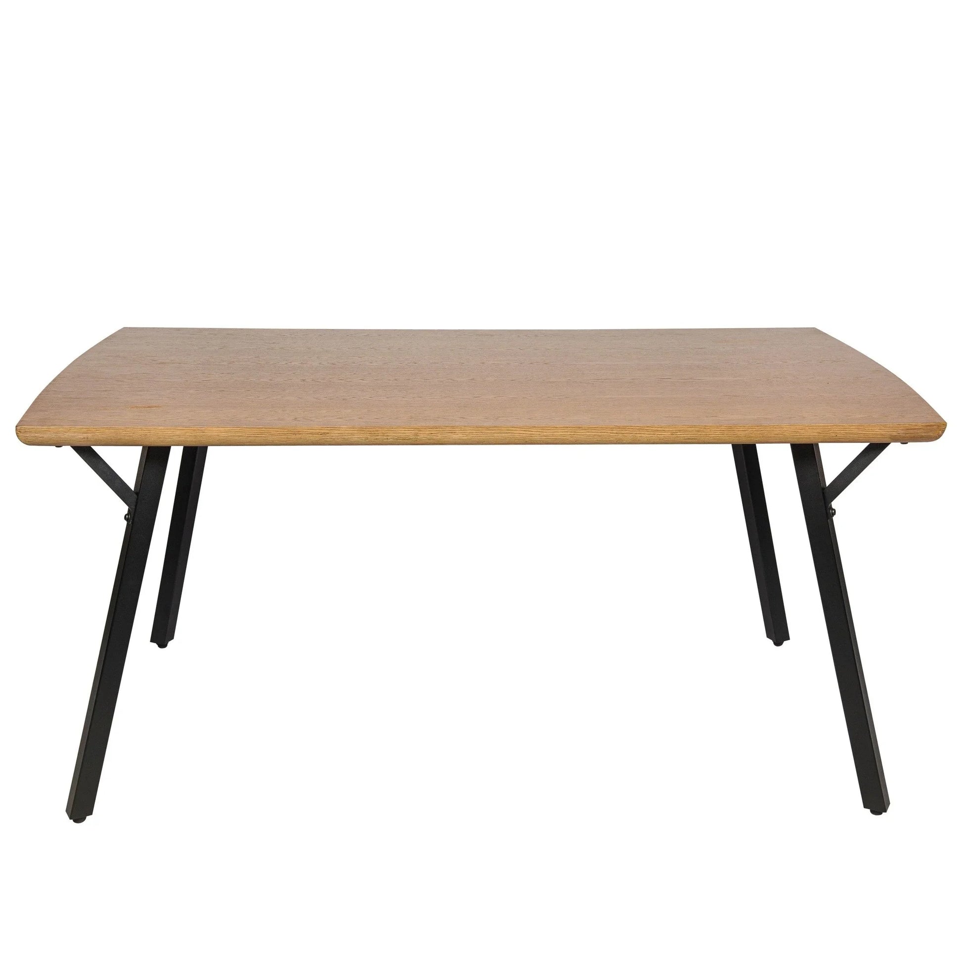 Ravenna 63" Rectangular Dining Table With MDF Tabletop and Metal Y-Shaped Joint Legs - Elax Furniture