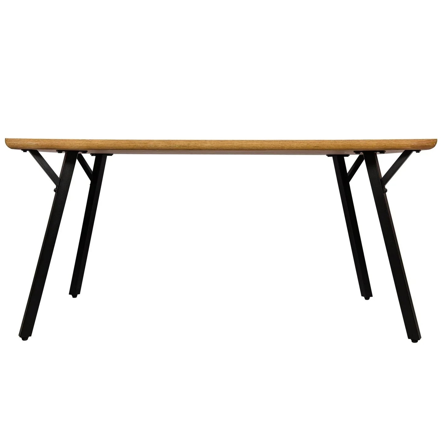 Ravenna 63" Rectangular Dining Table With MDF Tabletop and Metal Y-Shaped Joint Legs - Elax Furniture